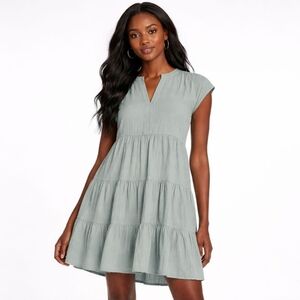Calvin Klein Women's A-line Textured Mini Dress Size 6 Mint Green